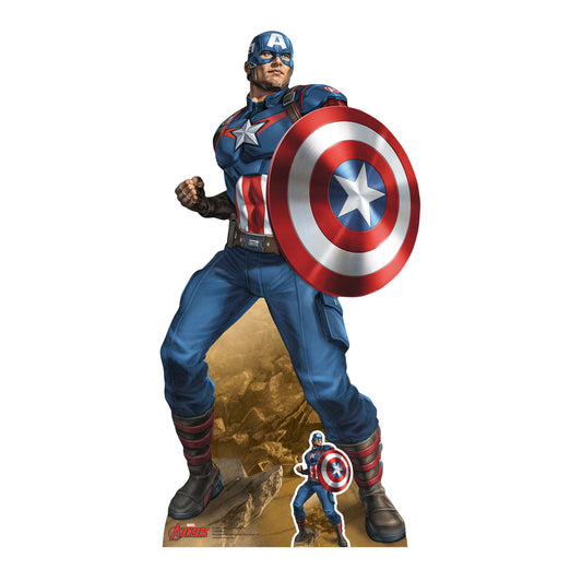 SC4384 Captain America Star Mini Cardboard Cut Out Height 92cm