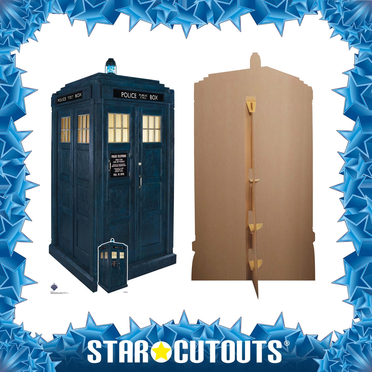 SC4391 TARDIS Police Box Doctor Who  Cardboard Cut Out Height 173cm