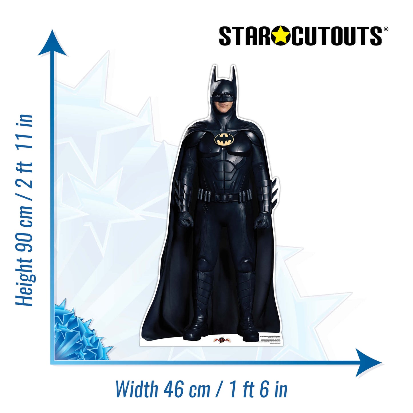 SC4397 Batman The Flash Michael Keaton Star Mini Cardboard Cut Out Height 90cm