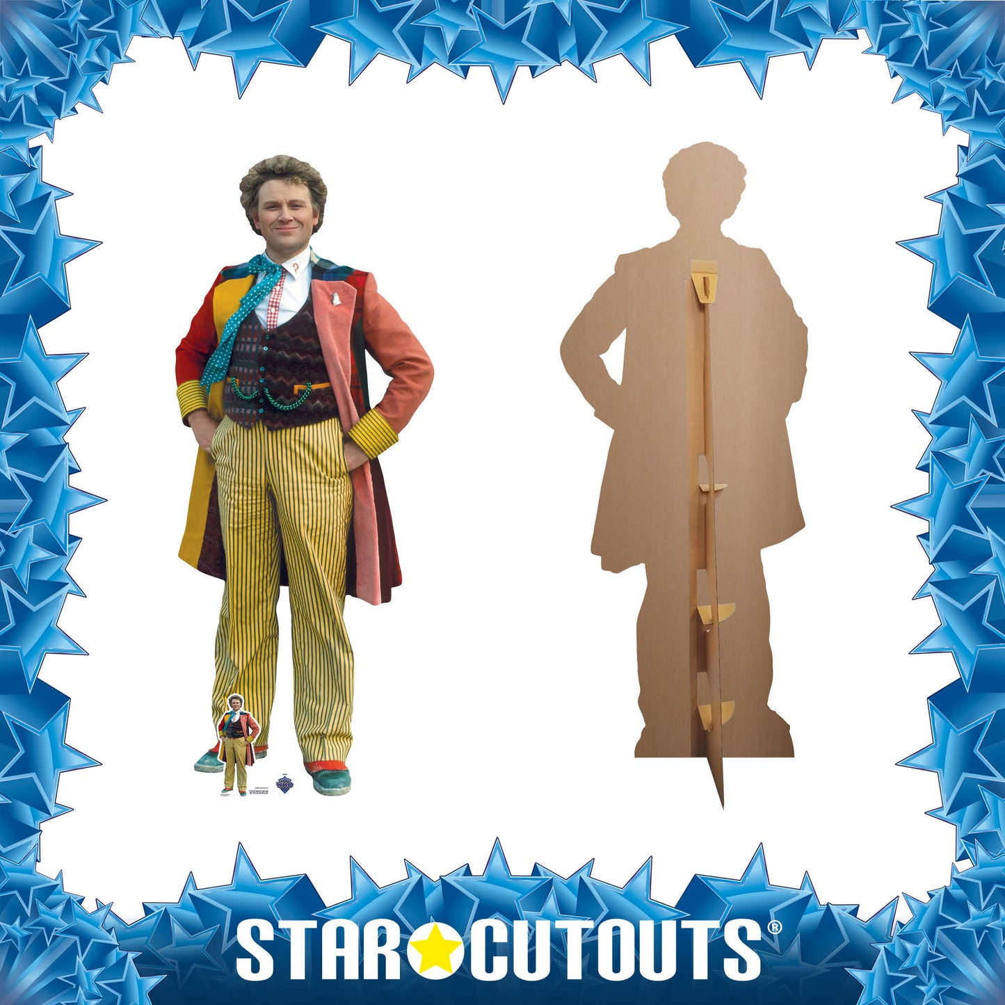 SC4400 The Sixth Doctor Incarnation Colin Baker Cardboard Cut Out Height 183cm