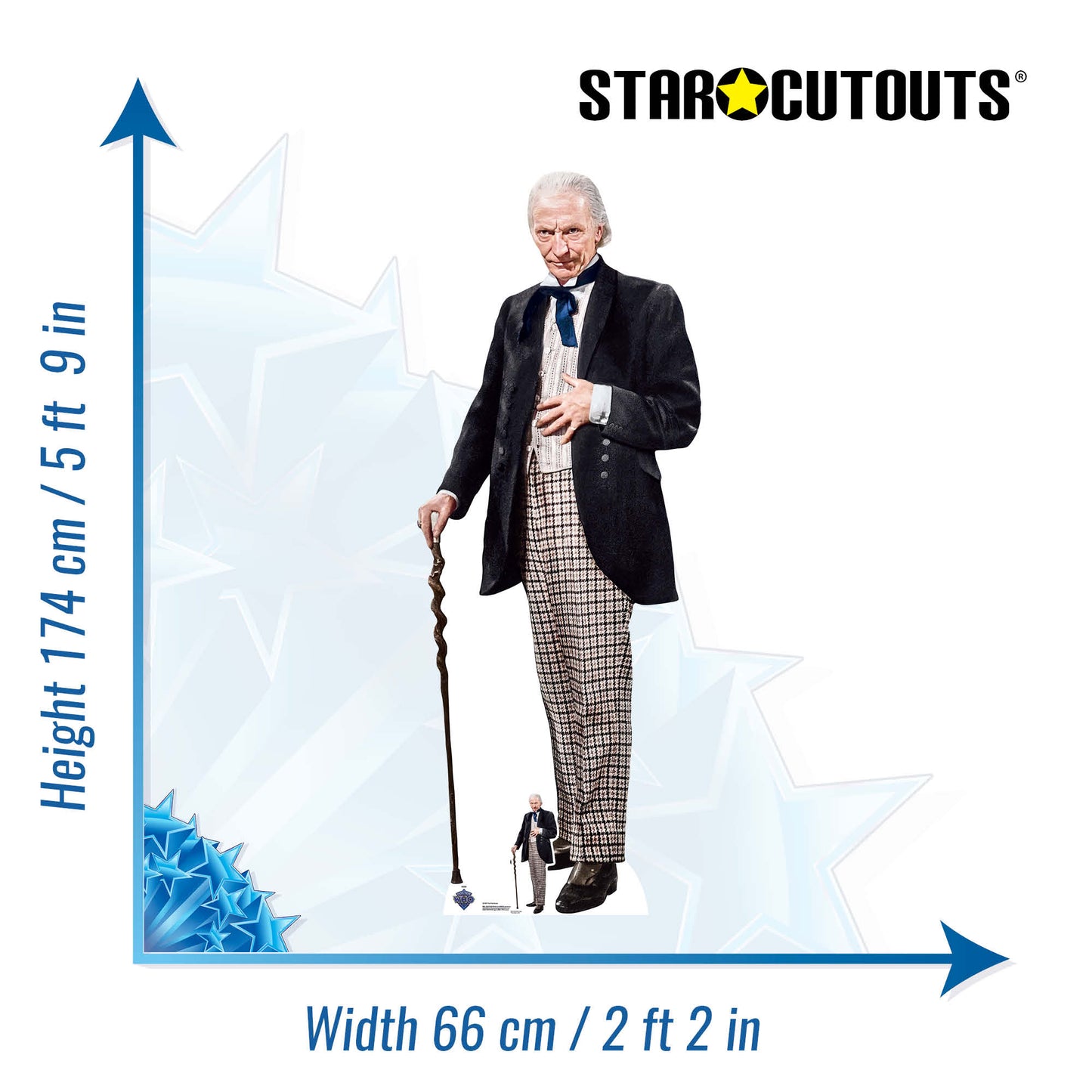 SC4401 First Doctor William Hartnell Cardboard Cut Out Height 174cm