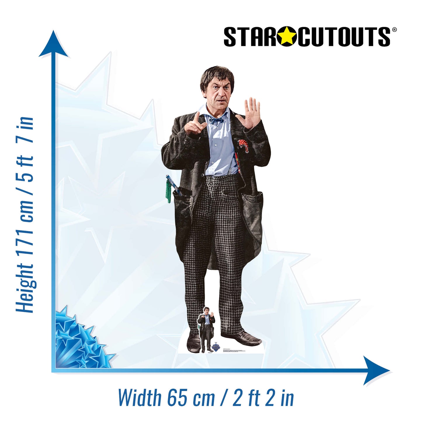 SC4402 Second Doctor Patrick Troughton Cardboard Cut Out Height 171cm