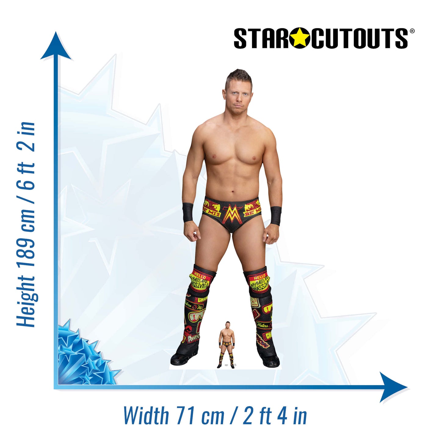 SC4408 The Miz WWE Cardboard Cut Out Height 189cm