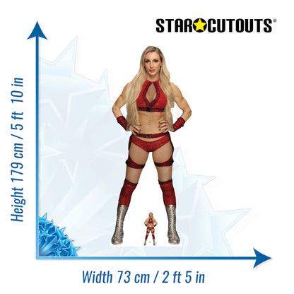 SC4429 Charlotte Flair Red Cardboard Cut Out Height 179cm