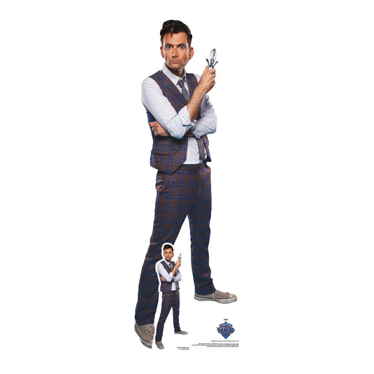 SC4433 14th Doctor Who Waistcoat Star Mini David Tennant Cardboard Cut Out Height 93cm