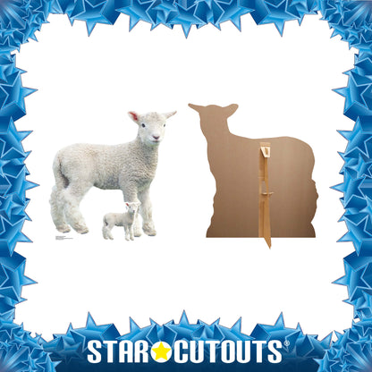 SC4438 Lamb Farm Animal Cardboard Cut Out Height 74cm