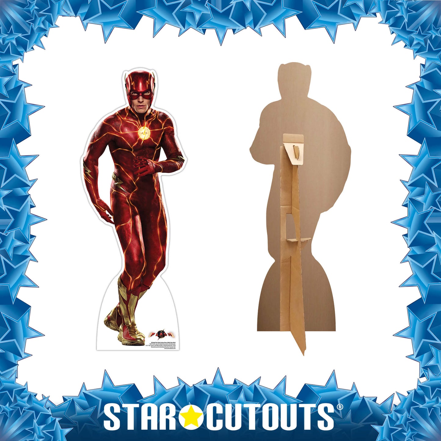 SC4444 The Flash Ezra Miller Action Pose 2023 Star Mini Cardboard Cut Out Height 89cm