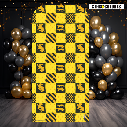 SC4448 Hufflepuff Hogwarts House  Backdrop -  Sailboard Harry Potter Cardboard Cut Out Height 193cm