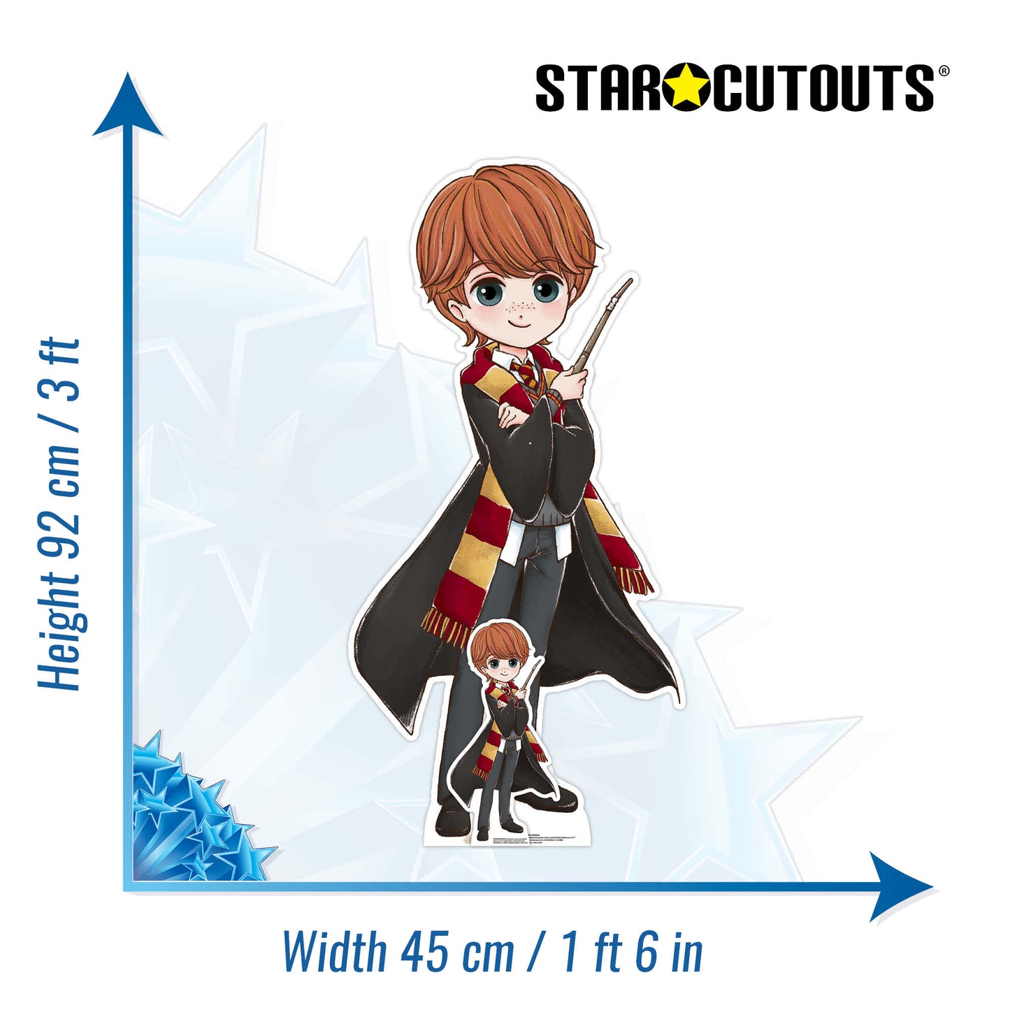 SC4453 Cute Ron Weasley Animated Cardboard Cut Out Height 92cm