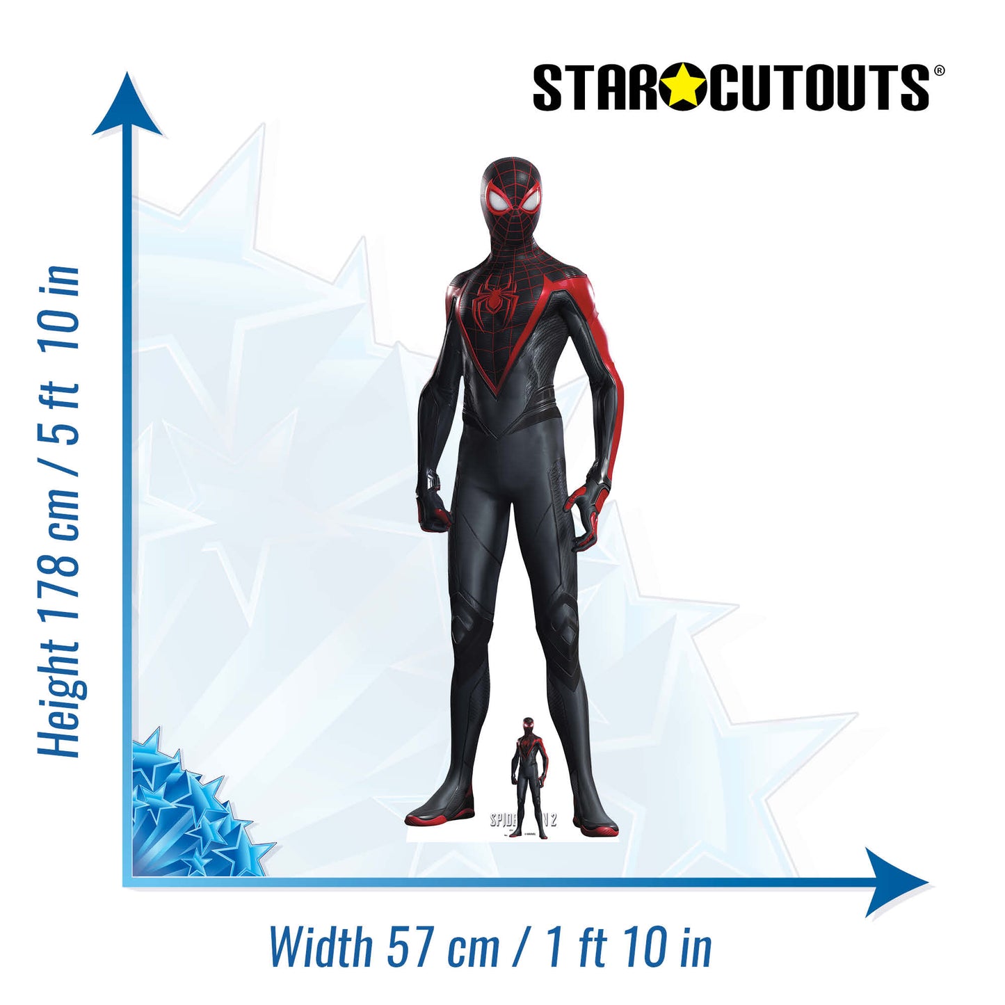 SC4455 Spider-Man Miles Morales Cardboard Cut Out Height 178cm