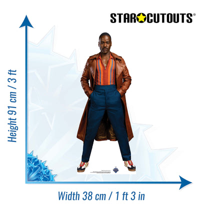 SC4462 15th Doctor Who Ncuti Gatwa Star Mini Cardboard Cut Out Height 91cm
