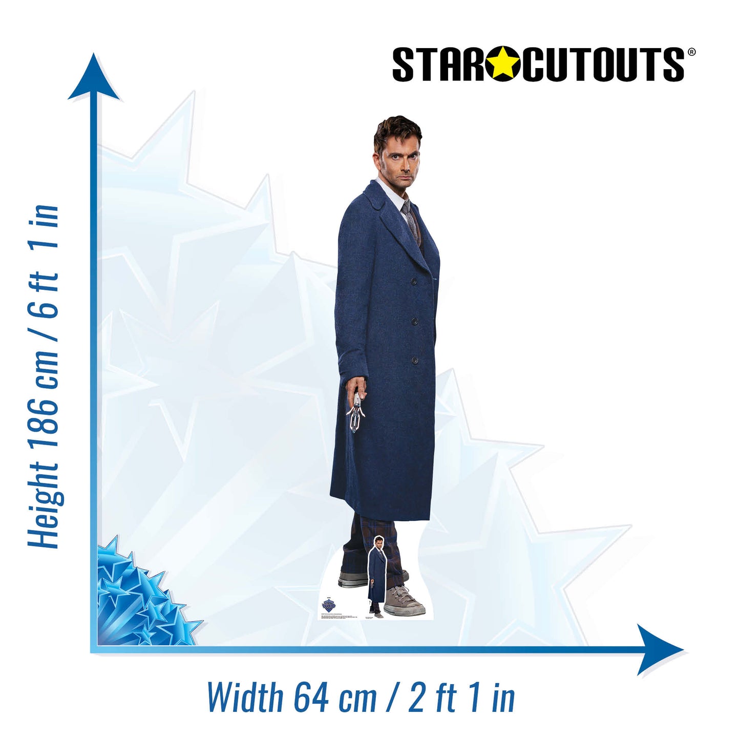 SC4471  Doctor Who 14th  David Tennant Cardboard Cut Out Height 186cm