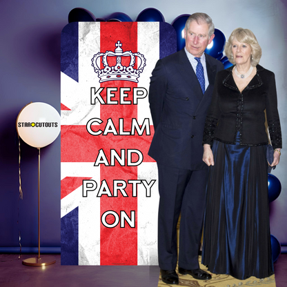SC448 King Charles and Queen Camilla Cardboard Cut Out Height 166cm