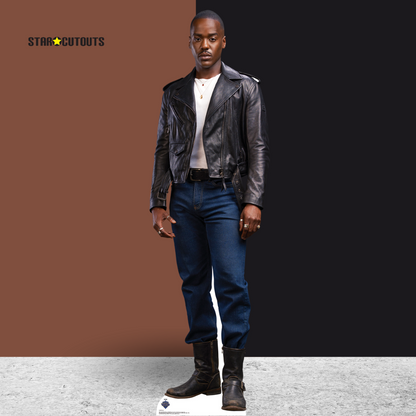 SC4490 Fifteenth Doctor Ncuti Gatwa Doctor Who Black Leather Jacket  Cardboard Cut Out Height 175.00cm