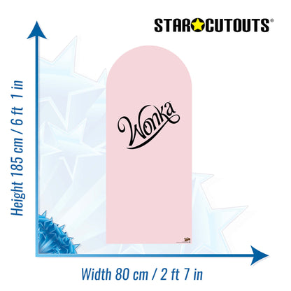 SC4496 Wonka Blush Pink Backdrop Single Cardboard Cut Out Height 185cm
