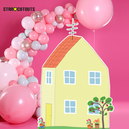 SC4498 Peppa Pig House with Apple Tree Cardboard Cut Out Height 133cm