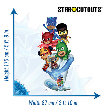 SC4500 PJ Masks Group Shot Cardboard Cut Out Height 175cm