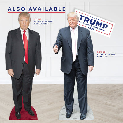 SC4510 Donald Trump Walks Cardboard Cut Out Height 197cm 