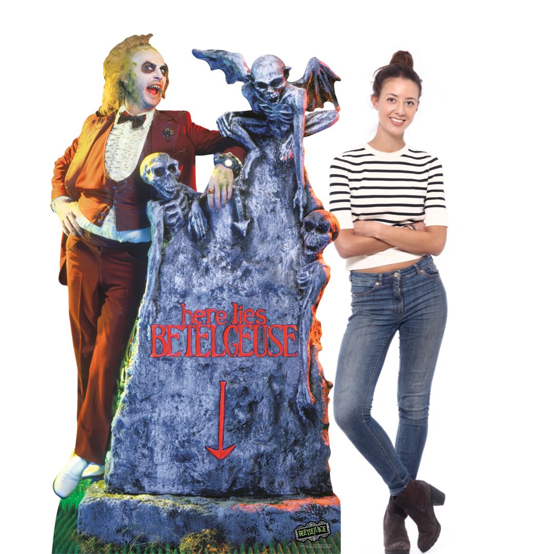 SC4512 Beetlejuice Michael Keaton with Tombstone  Cardboard Cut Out Height 182.00cm