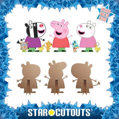 SC4523 Peppa, Zoe and Suzy Cardboard Cutout Decoration Multi Pack Height 62cm