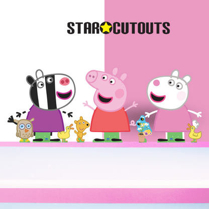 SC4523 Peppa, Zoe and Suzy Cardboard Cutout Decoration Multi Pack Height 62cm