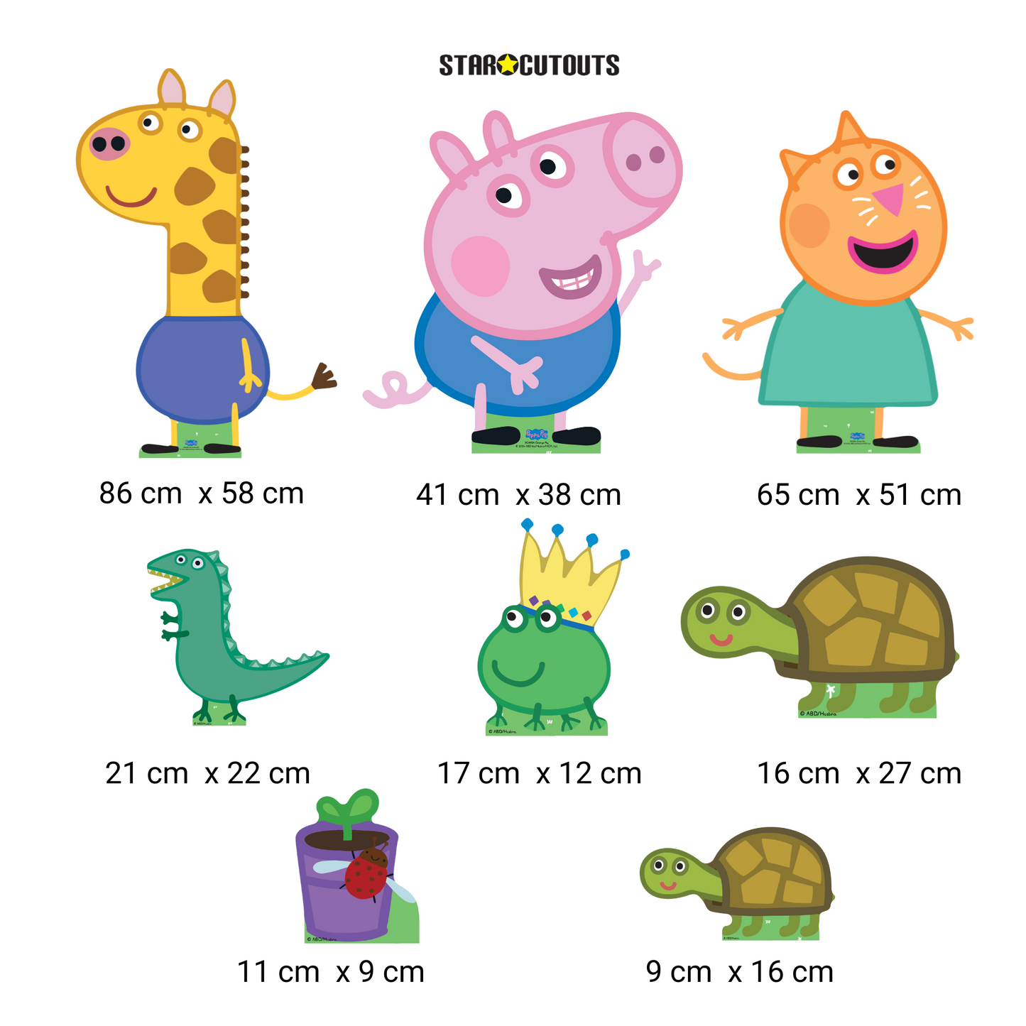 SC4524 Gerald, George and Pedro Cardboard Cutout Decoration Multi Pack  Height 86cm