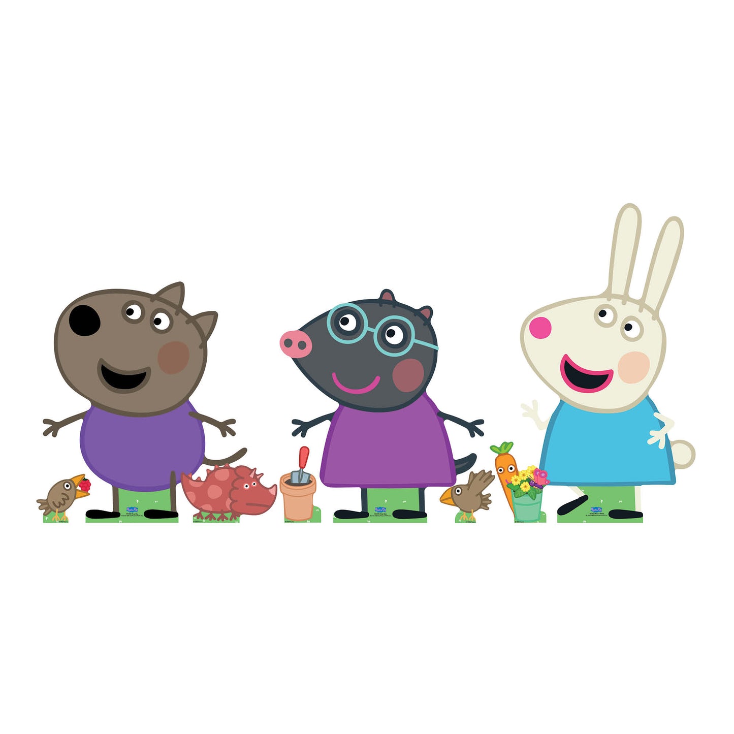SC4525 Rebecca, Danny and Molly Cardboard Cutout Decoration Multi Pack  Height 75cm