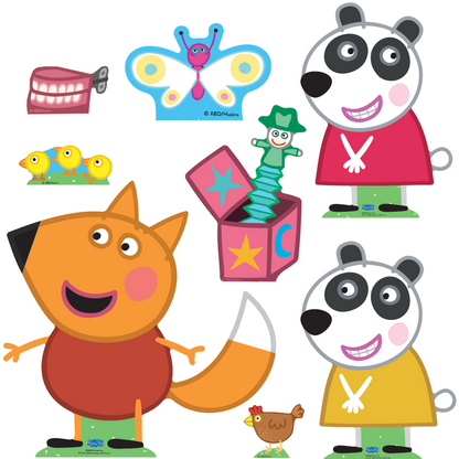 SC4529 Freddy Panda Twins Decoration Multi Pack Height 61cm