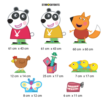 SC4529 Freddy Panda Twins Decoration Multi Pack Height 61cm