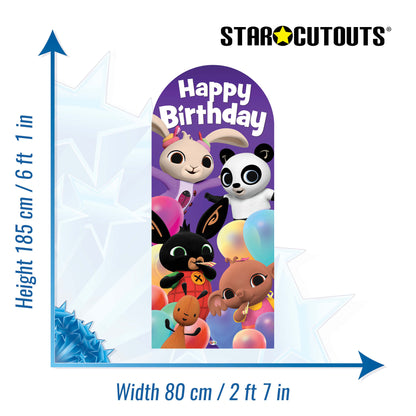 SC4532 Bing Happy Birthday Sailboard Cardboard Cut Out Height 185cm