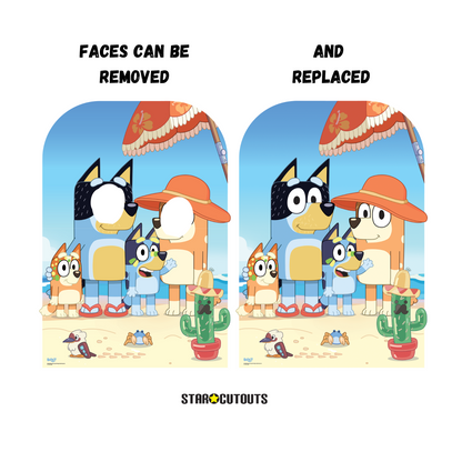 SC4534 Bluey On-Beach Stand In Cardboard Cut Out Height 131cm
