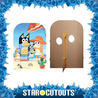 SC4534 Bluey On-Beach Stand In Cardboard Cut Out Height 131cm