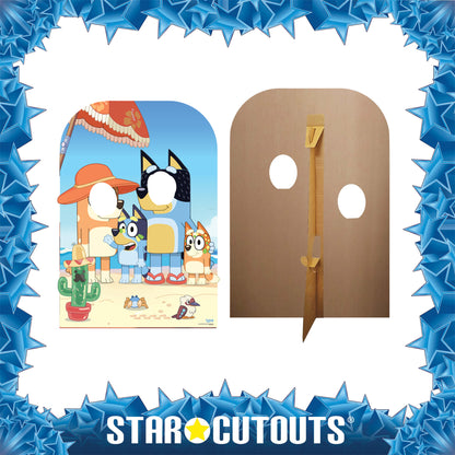 SC4534 Bluey On-Beach Stand In Cardboard Cut Out Height 131cm