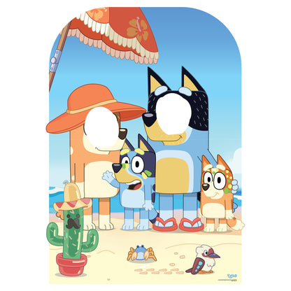 SC4534 Bluey On-Beach Stand In Cardboard Cut Out Height 131cm