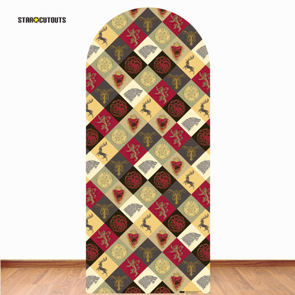 SC4538 Game of Thrones Multi Sigil Backdrop  Cardboard Cut Out Height 185cm