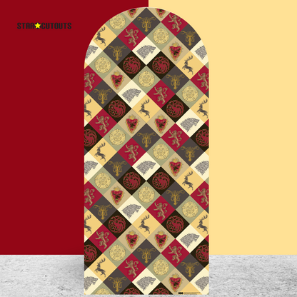 SC4538 Game of Thrones Multi Sigil Backdrop  Cardboard Cut Out Height 185cm