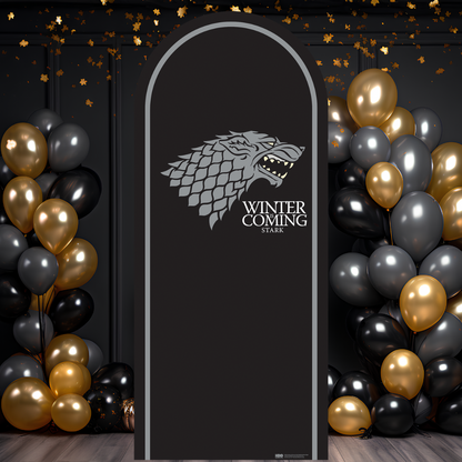 SC4541 Game of Thrones Stark Motif Sigil Backdrop  Cardboard Cut Out Height 185cm