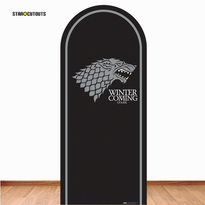 SC4541 Game of Thrones Stark Motif Sigil Backdrop  Cardboard Cut Out Height 185cm