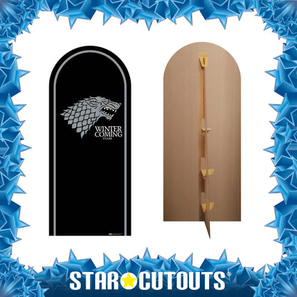 SC4541 Game of Thrones Stark Motif Sigil Backdrop  Cardboard Cut Out Height 185cm