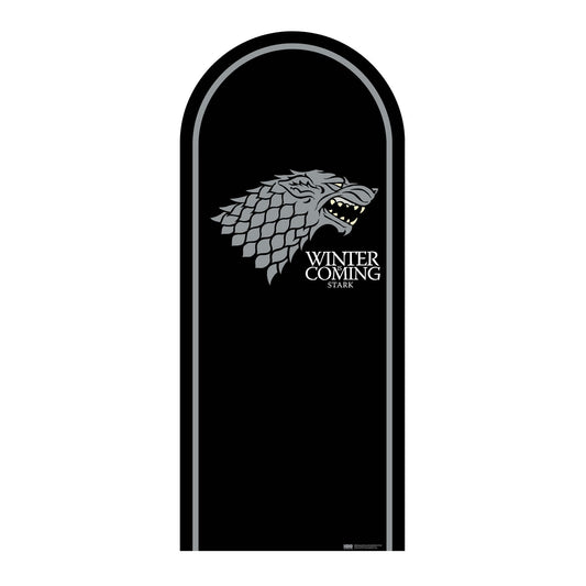 SC4541 Game of Thrones Stark Motif Sigil Backdrop  Cardboard Cut Out Height 185cm