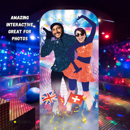 SC4550 Switzerland Song Contest Dancing StandIn Cardboard Cut Out Height 193cm