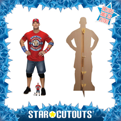 SC4551 John Cena Farewell Tour Red Shirt Cardboard Cut Out Height 186cm