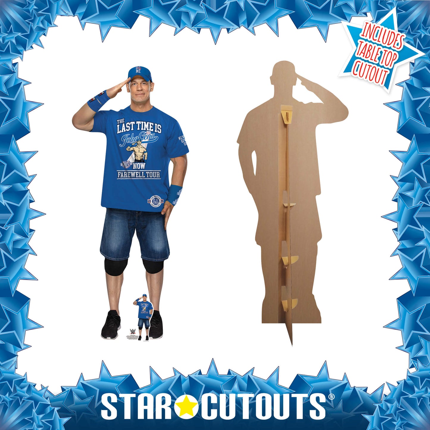 SC4552 John Cena Farewell Tour Blue Shirt Cardboard Cut Out Height 186cm