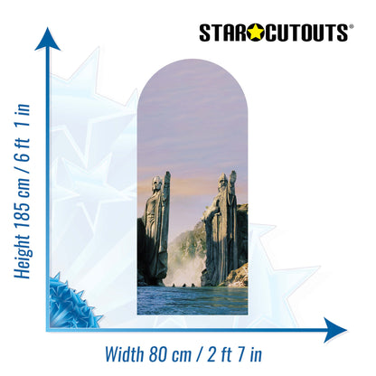 SC4553 Lord of The Rings Argonath Backdrop Single  Cardboard Cut Out Height 185cm