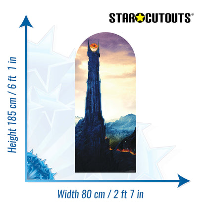 SC4554 Lord of The Rings Eye of Sauron Landscape Backdrop Single  Cardboard Cut Out Height 185cm