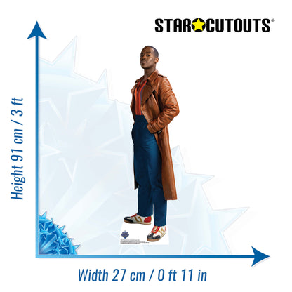 SC4557 15th Doctor Who Ncuti Gatwa Side Pose  Star Mini  Cardboard Cut Out Height 91cm
