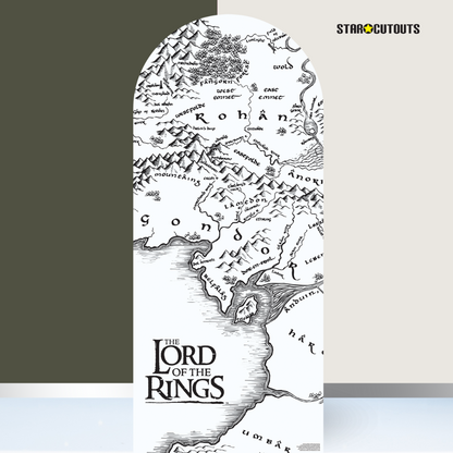 SC4559 Lord of the Rings Black & White Map Backdrop Single Cardboard Cut Out Height 185cm