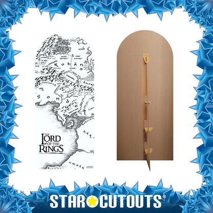 SC4559 Lord of the Rings Black & White Map Backdrop Single Cardboard Cut Out Height 185cm