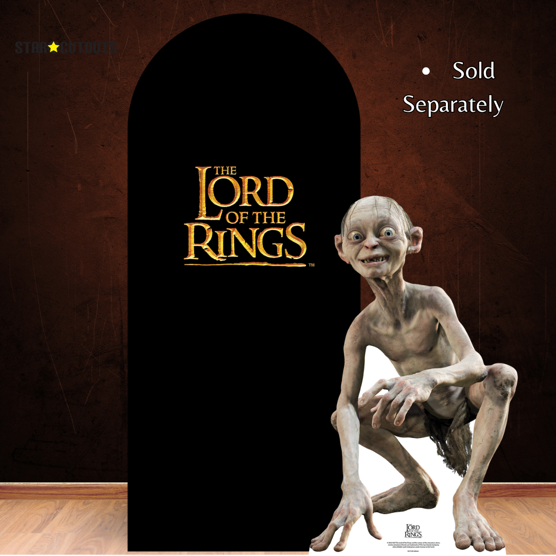 SC4561 Lord of the Rings Golden Logo Backdrop Single Cardboard Cut Out Height 185cm