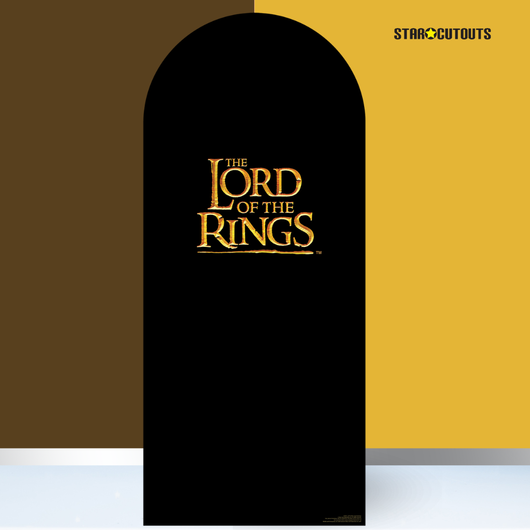 SC4561 Lord of the Rings Golden Logo Backdrop Single Cardboard Cut Out Height 185cm